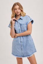 Load image into Gallery viewer, Bluivy - Denim Shirt Mini Dress