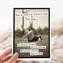 Load image into Gallery viewer, Raven's Rest Studio - Birthday Card. How To Find Out If You're Old... Vintage