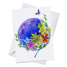 Load image into Gallery viewer, Oladesign - Greeting Card - Moon Garden - Watercolour Flowers
