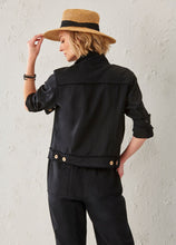 Load image into Gallery viewer, Jayla Linen Blend Jacket - Black