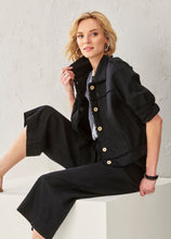 Load image into Gallery viewer, Jayla Linen Blend Jacket - Black