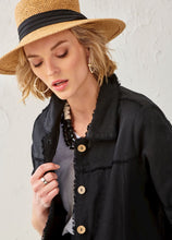 Load image into Gallery viewer, Jayla Linen Blend Jacket - Black