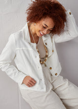 Load image into Gallery viewer, Jayla Linen Blend Jacket - White