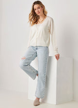 Load image into Gallery viewer, Cashmere Blend V-Neck Cardigan - White