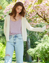 Load image into Gallery viewer, Cashmere Blend V-Neck Cardigan - White