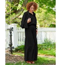 Load image into Gallery viewer, Maya Linen Palazzo Flare Pant - Black