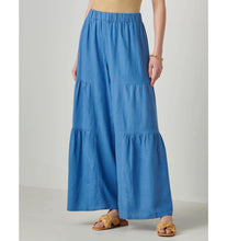 Load image into Gallery viewer, Maya Linen Palazzo Flare Pant - Blue