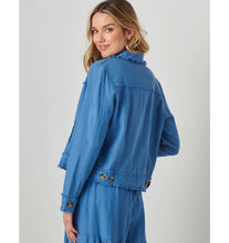 Load image into Gallery viewer, Jayla Linen Blend Jacket - Blue