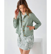 Load image into Gallery viewer, Jayla Linen Blend Jacket - Sage