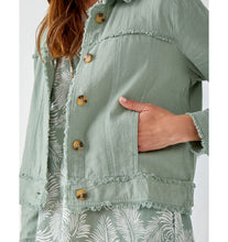 Load image into Gallery viewer, Jayla Linen Blend Jacket - Sage