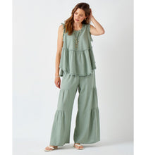 Load image into Gallery viewer, Maya Sleeveless Linen Swing Top - Sage