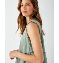 Load image into Gallery viewer, Maya Sleeveless Linen Swing Top - Sage