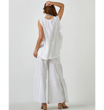 Load image into Gallery viewer, Maya Sleeveless Linen Swing Top - White