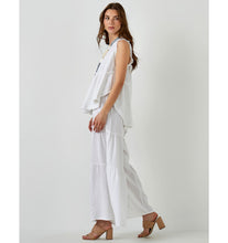 Load image into Gallery viewer, Maya Sleeveless Linen Swing Top - White