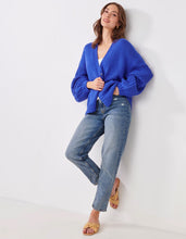 Load image into Gallery viewer, Chunky Aloha Knit Cardigan Cobalt Blue