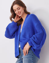 Load image into Gallery viewer, Chunky Aloha Knit Cardigan Cobalt Blue