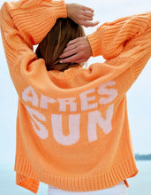 Load image into Gallery viewer, Chunky Apres Sun Knit Cardigan Orange