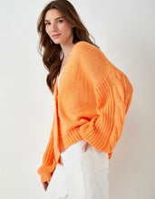 Load image into Gallery viewer, Chunky Apres Sun Knit Cardigan Orange