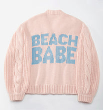 Load image into Gallery viewer, Chunky Beach Babe Knit Cardigan Pink