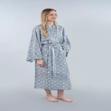 Load image into Gallery viewer, Bluebell Block Print Kimono