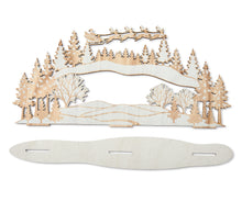 Load image into Gallery viewer, Winterville Wood Flying Santa Sleigh