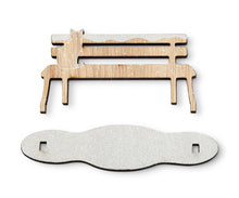 Load image into Gallery viewer, Wood Cat On A Bench Decor