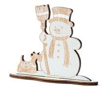 Load image into Gallery viewer, Wood Snowman Table Decor