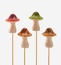 Load image into Gallery viewer, Ceramic Mushroom Plant Pick