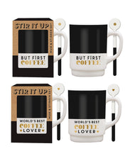 Load image into Gallery viewer, Ceramic Mug & Stirrer Set