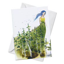 Load image into Gallery viewer, Oladesign - Greeting Card - Lady Aspen - Birch Forest Woman