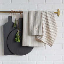 Load image into Gallery viewer, Pinstripe Kitchen Towel Dusty Blue
