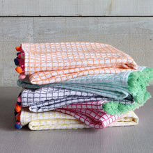 Load image into Gallery viewer, Pom Pom Waffle Tea Towel S/5
