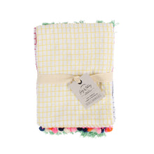 Load image into Gallery viewer, Pom Pom Waffle Tea Towel S/5
