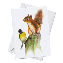 Load image into Gallery viewer, Oladesign - Greeting Card - Company - Nature Squirrel Bird
