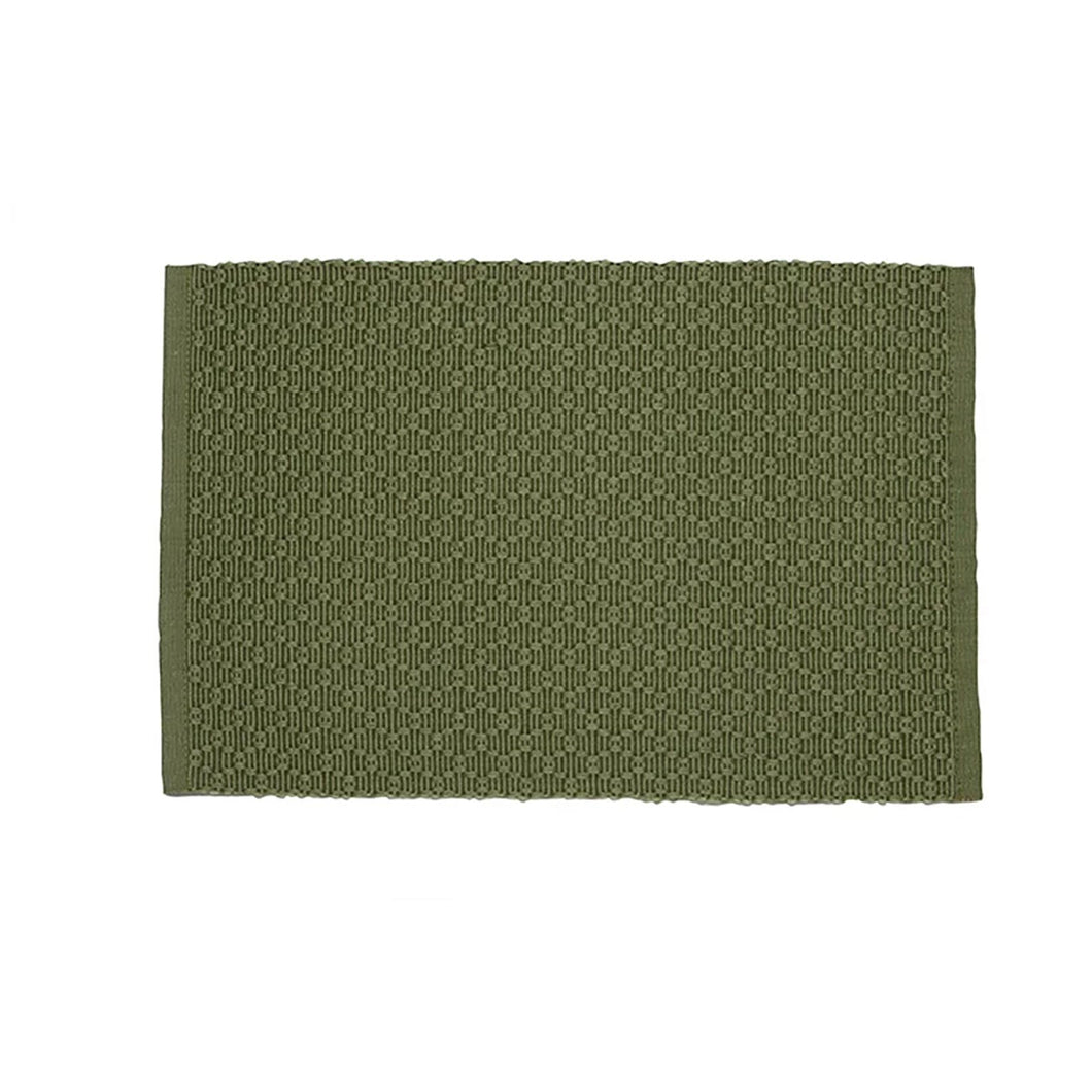 Diamond Ribbed Woven Placemat - Olive