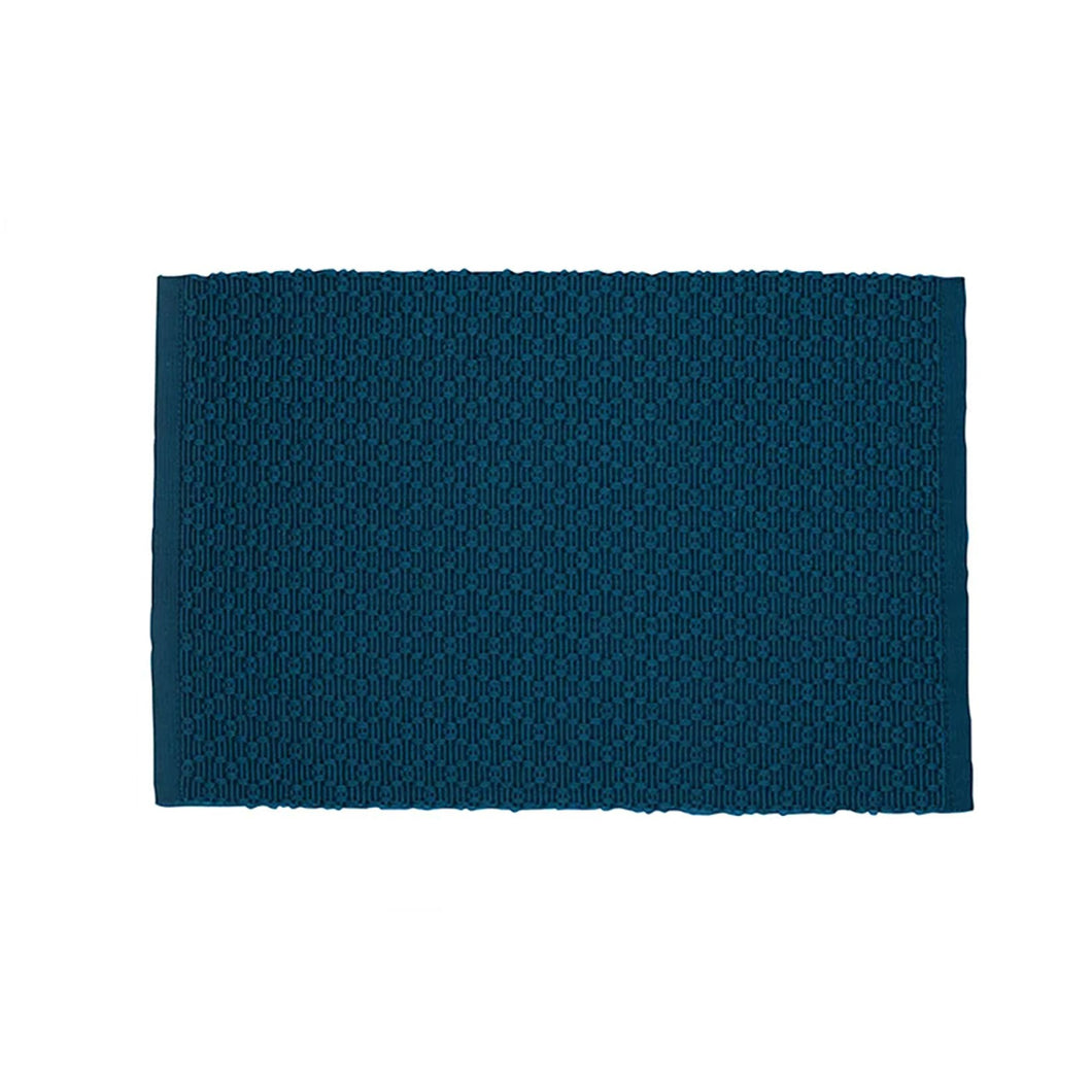Diamond Ribbed Woven Placemat - Blue