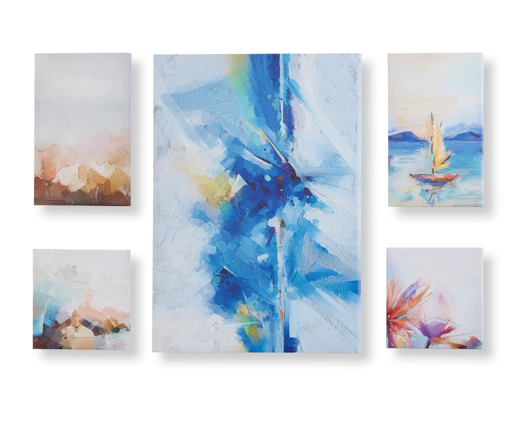 Abstract Canvas Wall Prints Set Of 5