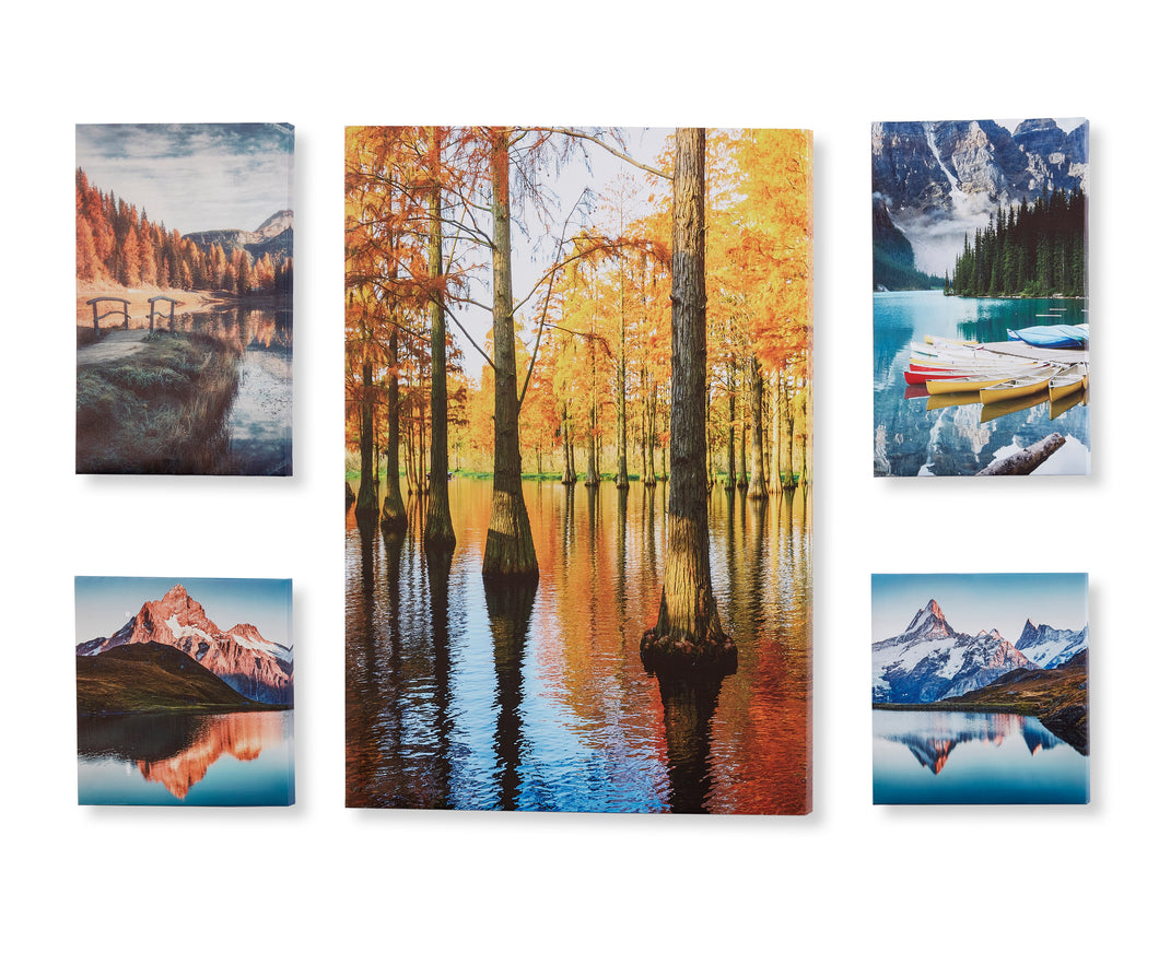 Landscape Canvas Wall Prints Set Of 5
