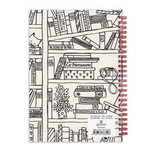 Load image into Gallery viewer, Raincoast Distribution Group - Cat on Bookshelf 6 x 8 Wire-O Journal
