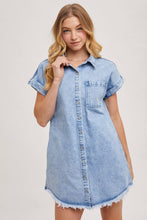 Load image into Gallery viewer, Bluivy - Denim Shirt Mini Dress
