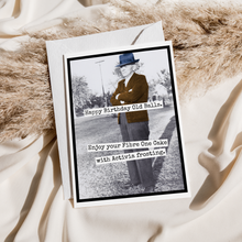 Load image into Gallery viewer, Raven's Rest Studio - Card. Happy Birthday Old Balls. Enjoy Your Fibre One Cake...
