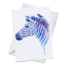 Load image into Gallery viewer, Oladesign - Greeting Card - Illusion - Zebra and Bird
