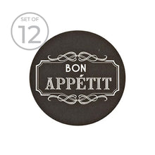 Load image into Gallery viewer, Bon Appetit Paper Coaster Tin Set/12

