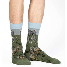 Load image into Gallery viewer, Good Luck Sock - Men's Medieval Knights Socks
