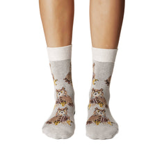 Load image into Gallery viewer, Good Luck Sock - Women's Book Owl Socks
