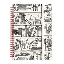 Load image into Gallery viewer, Raincoast Distribution Group - Cat on Bookshelf 6 x 8 Wire-O Journal
