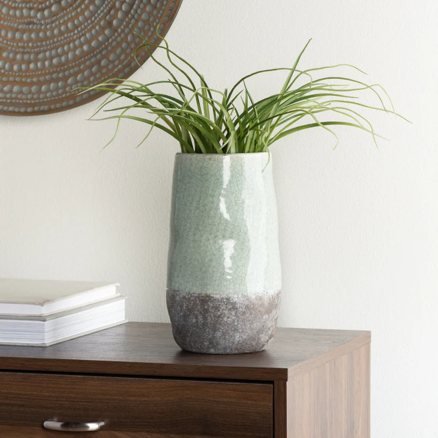 Corsica Crackle Vase - Celadon Blue