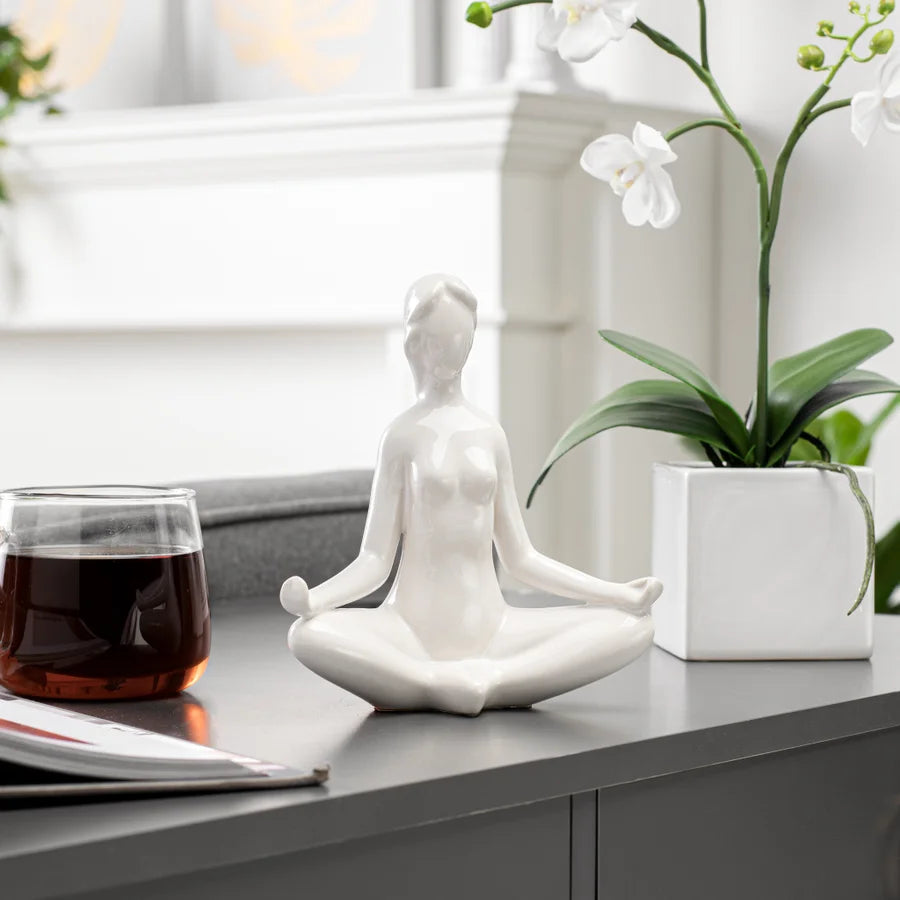 Yoga Ceramic Sculpture - Hands On Knees