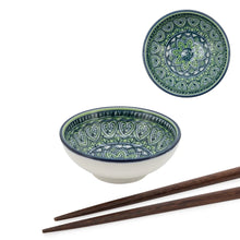 Load image into Gallery viewer, Kiri Porcelain Sauce Dish - Green Mandala
