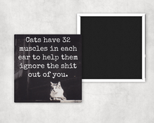 Load image into Gallery viewer, Raven's Rest Studio - MAGNET. Cats Have 32 Muscles In Each Ear To Help Them Ignore

